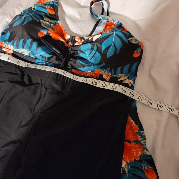 NWOT MODEST tankini floral boyshort tummy control swim suit bathing - Picture 10 of 11